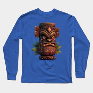 Grrrr Frustrated TIKI statue Long Sleeve T-Shirt